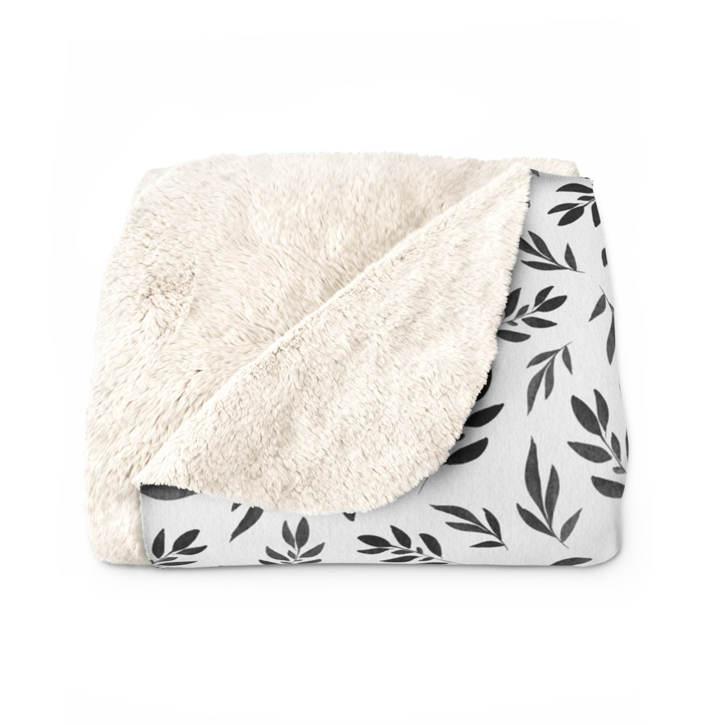 Black Watercolor 1 - Sherpa Fleece Blanket