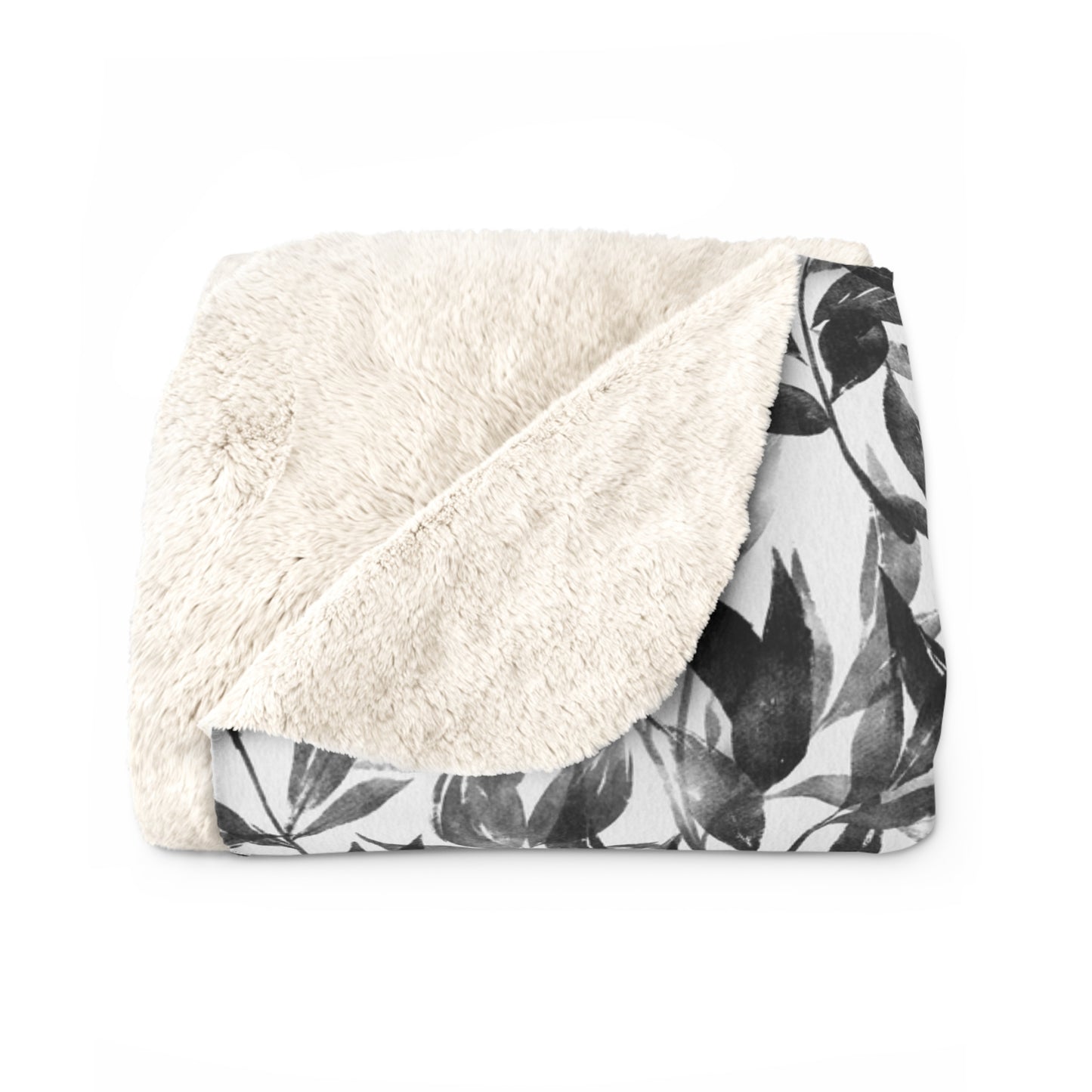 Black Watercolor 7 - Sherpa Fleece Blanket