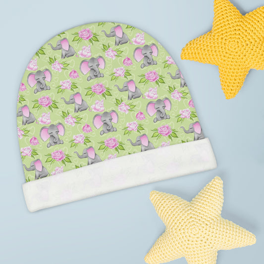 Pink Elephant - Baby Beanie