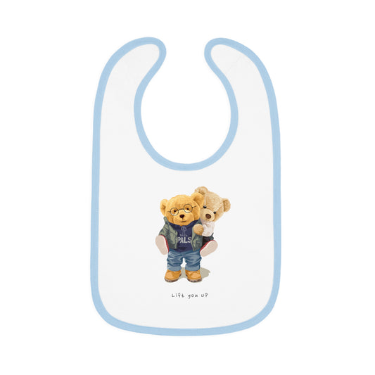 Lift You Up - Bears - Baby Contrast Trim Jersey Bib