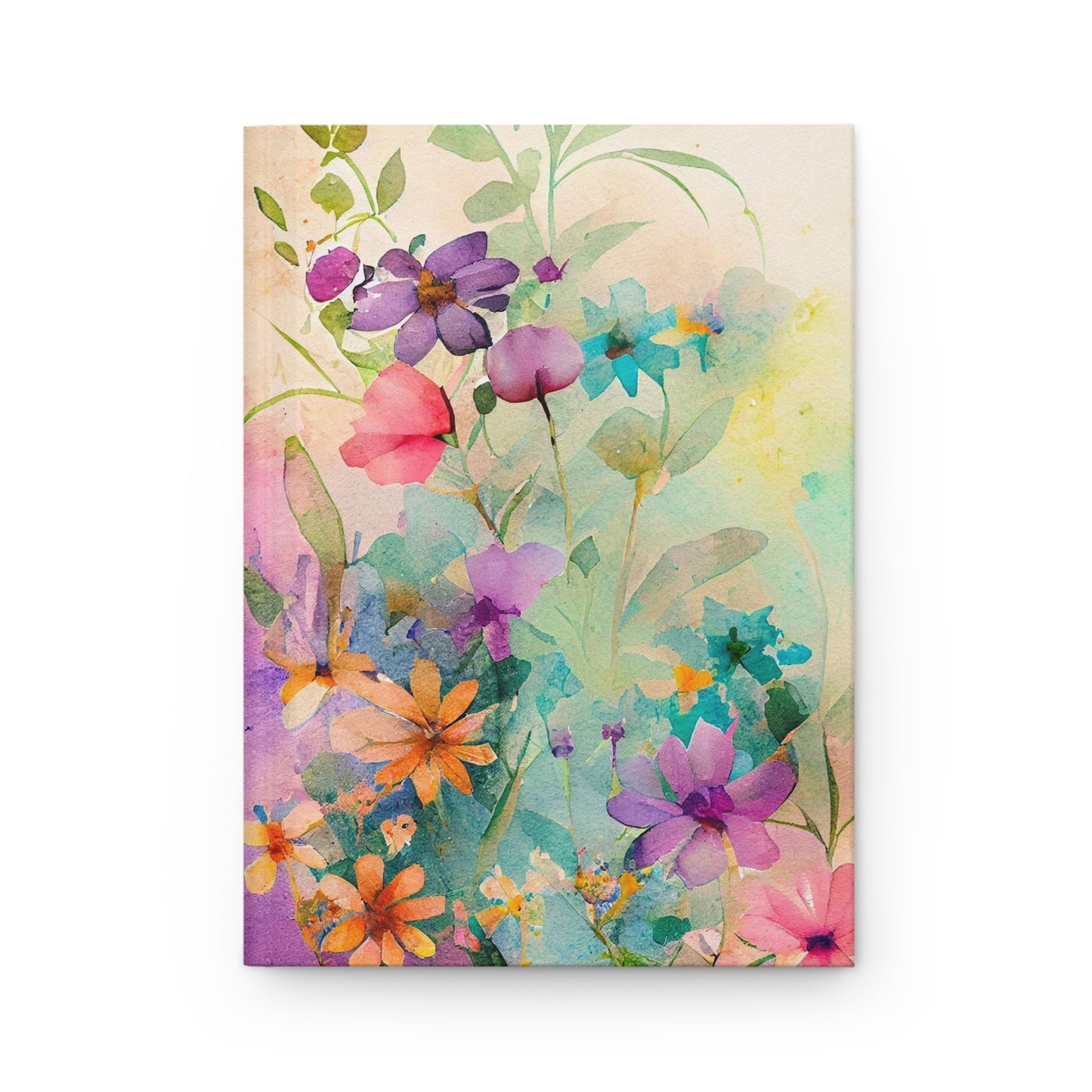 Watercolor Floral - Hardcover Lined Journal Matte