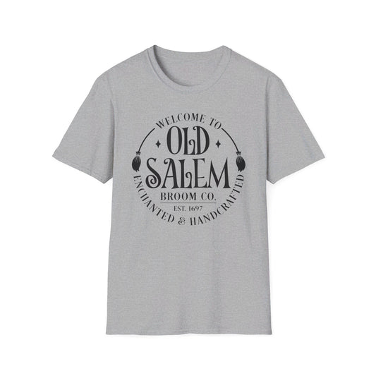 Halloween - Old Salem Broom Co - Enchanted - Handcrafted - Witches - Trick or Treat - Vintage - Unisex Softstyle T-Shirt