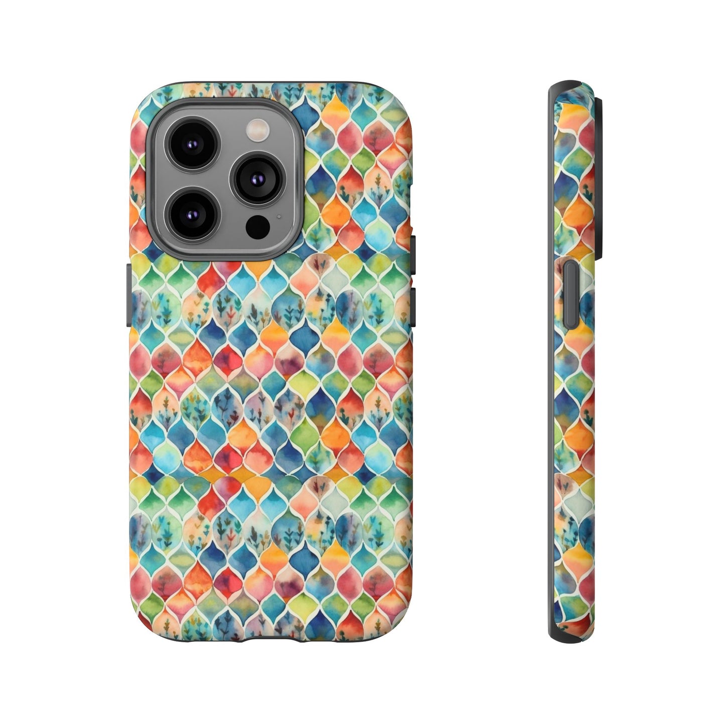 iPhone 14, 1Phone 14 Pro, iPhone 14 Plus, iPhone 14 Pro Max - Watercolor Diamonds - Tough Phone Cases