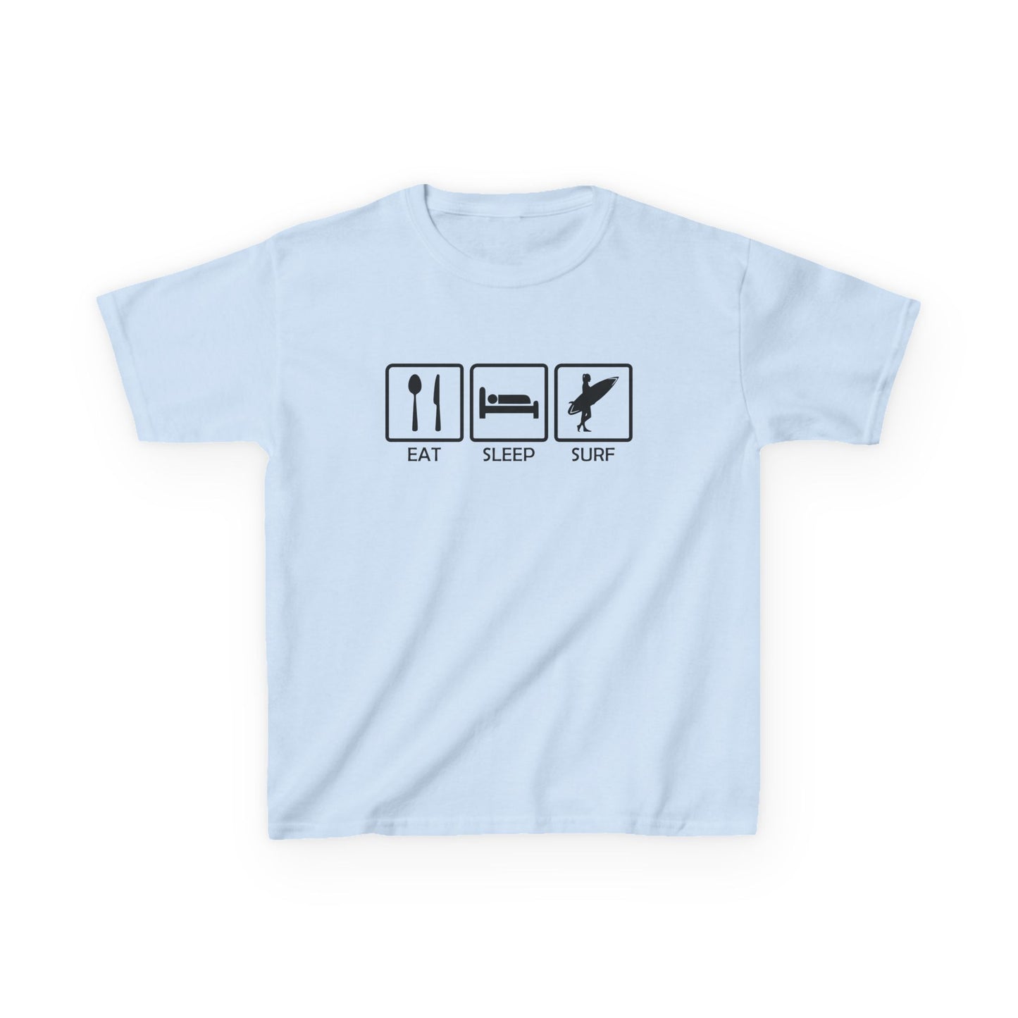Eat, Sleep, Surf - Kids Heavy Cotton Tee