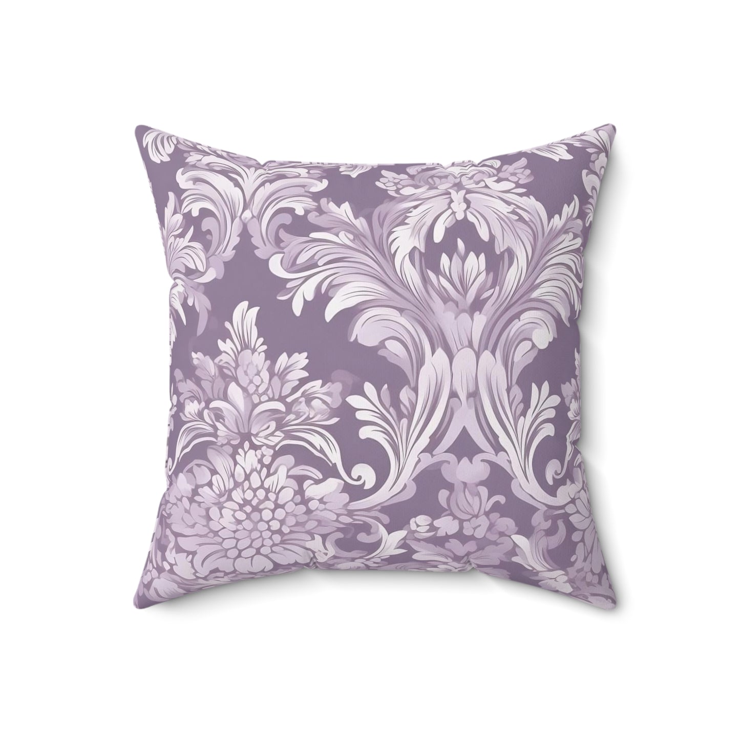Purple Damask 11 - Beautiful, Shabby Chic, Boho, Fun - Faux Suede Square Pillow
