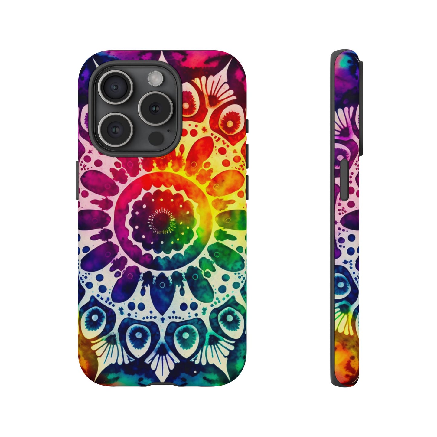 iPhone 16 and iPhone 15 Series - Rainbow Tie Dye - Tough Phone Cases