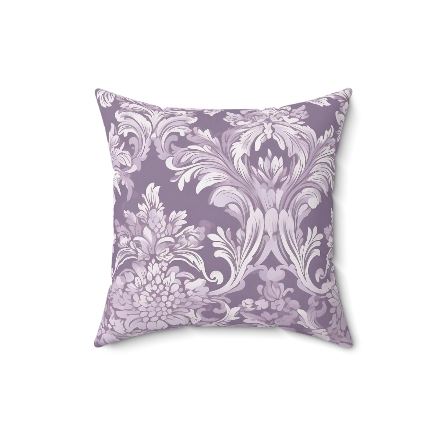 Purple Damask 11 - Beautiful, Shabby Chic, Boho, Fun - Faux Suede Square Pillow
