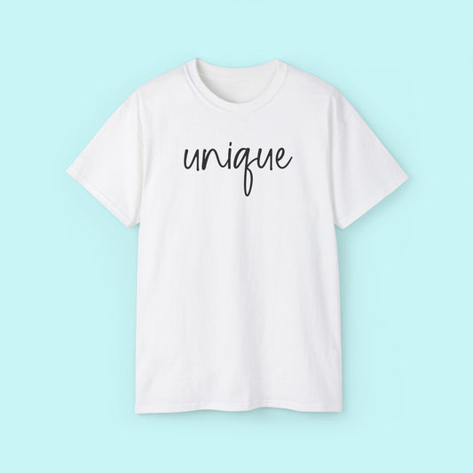 “Unique” Motivational Tee - Strength & Mental Health Awareness Short Sleeve Shirt