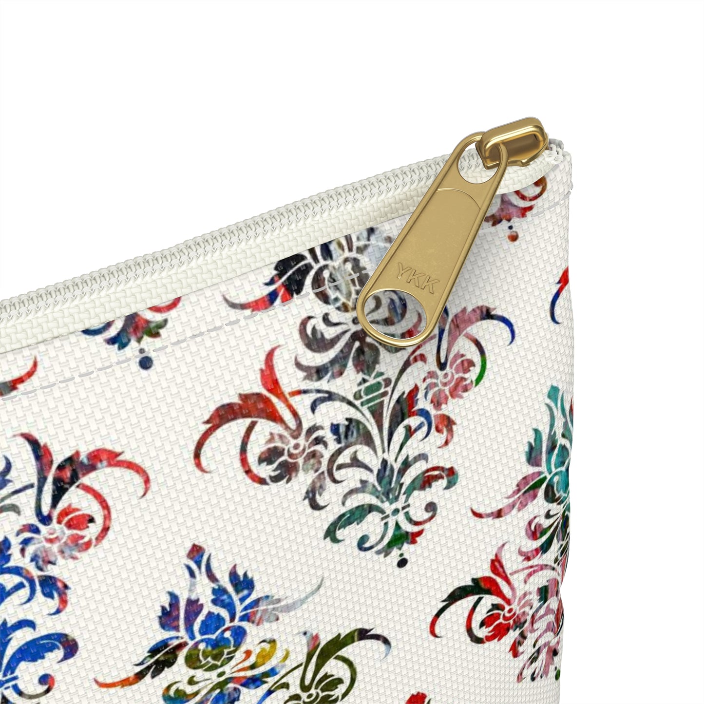 Rainbow Damask - Accessory Pouch / Makeup Case / Travel Pouch / Pencil Case / Art Case