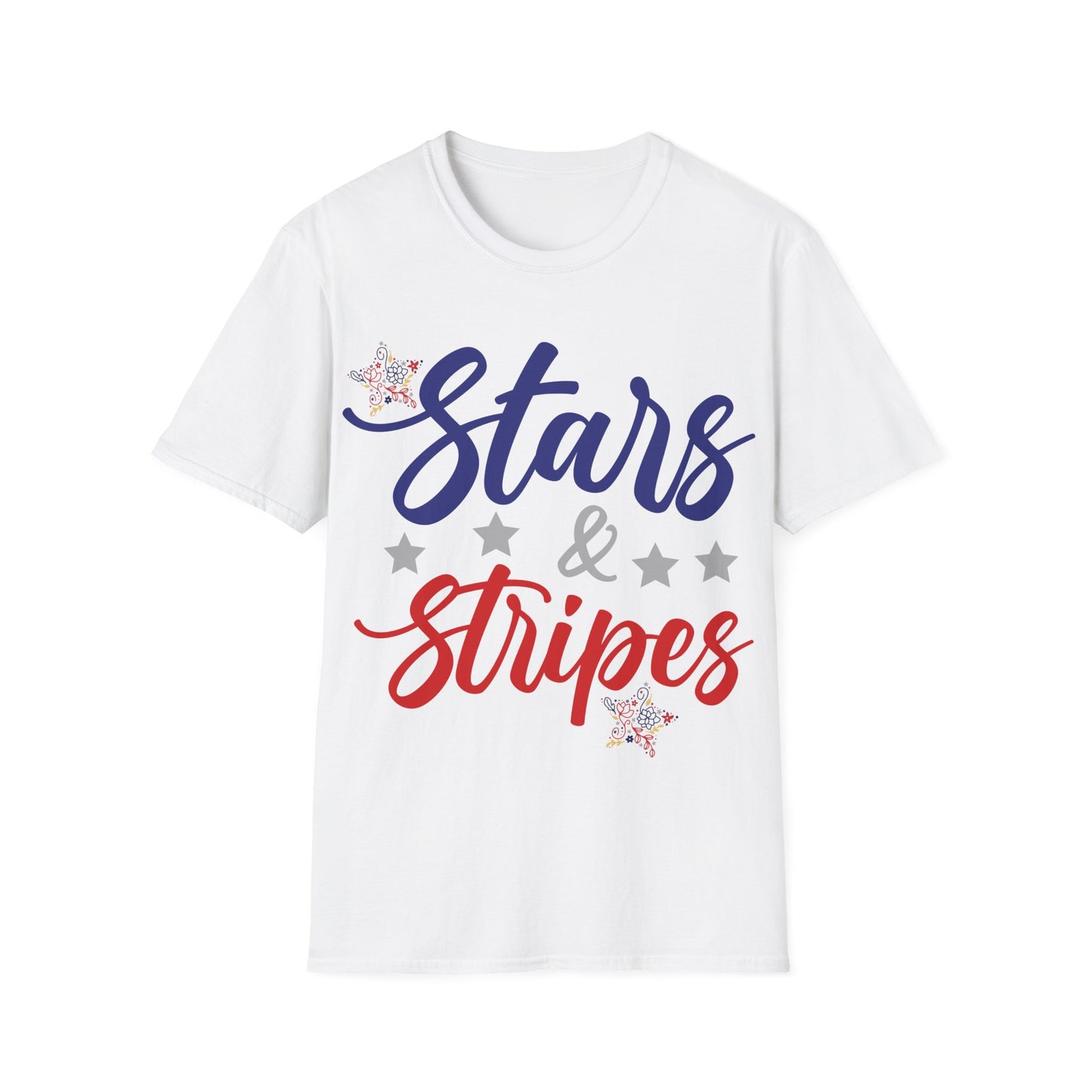 Stars and Stripes - American Flag - Star - 4th of July - Independence Day - Unisex Softstyle T-Shirt