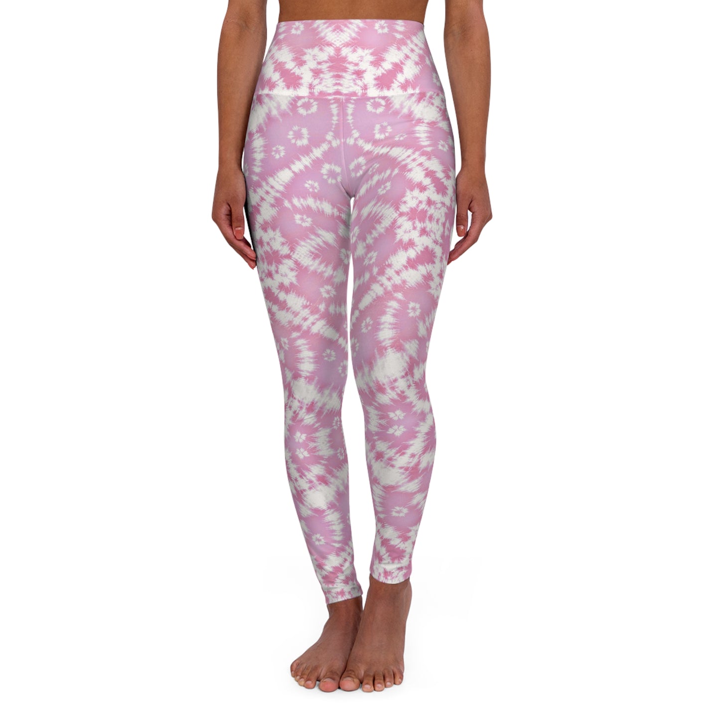 Pink Batik - High Waisted Yoga Leggings