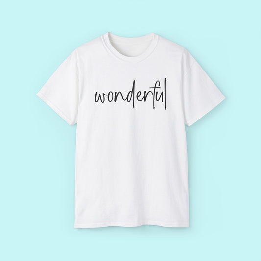 “Wonderful” Empowerment Tee - Strength & Mental Health Awareness Short Sleeve Shirt