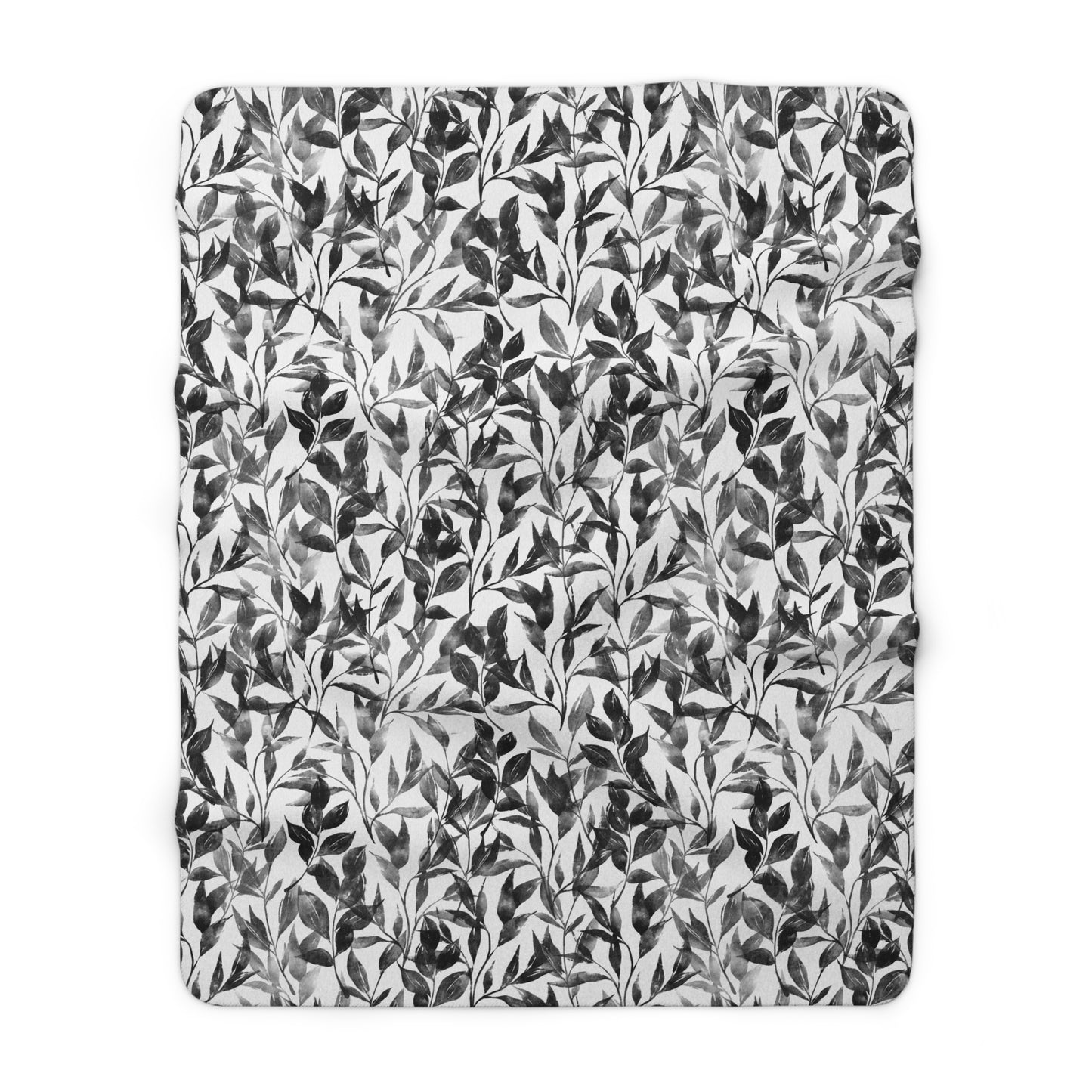 Black Watercolor 7 - Sherpa Fleece Blanket