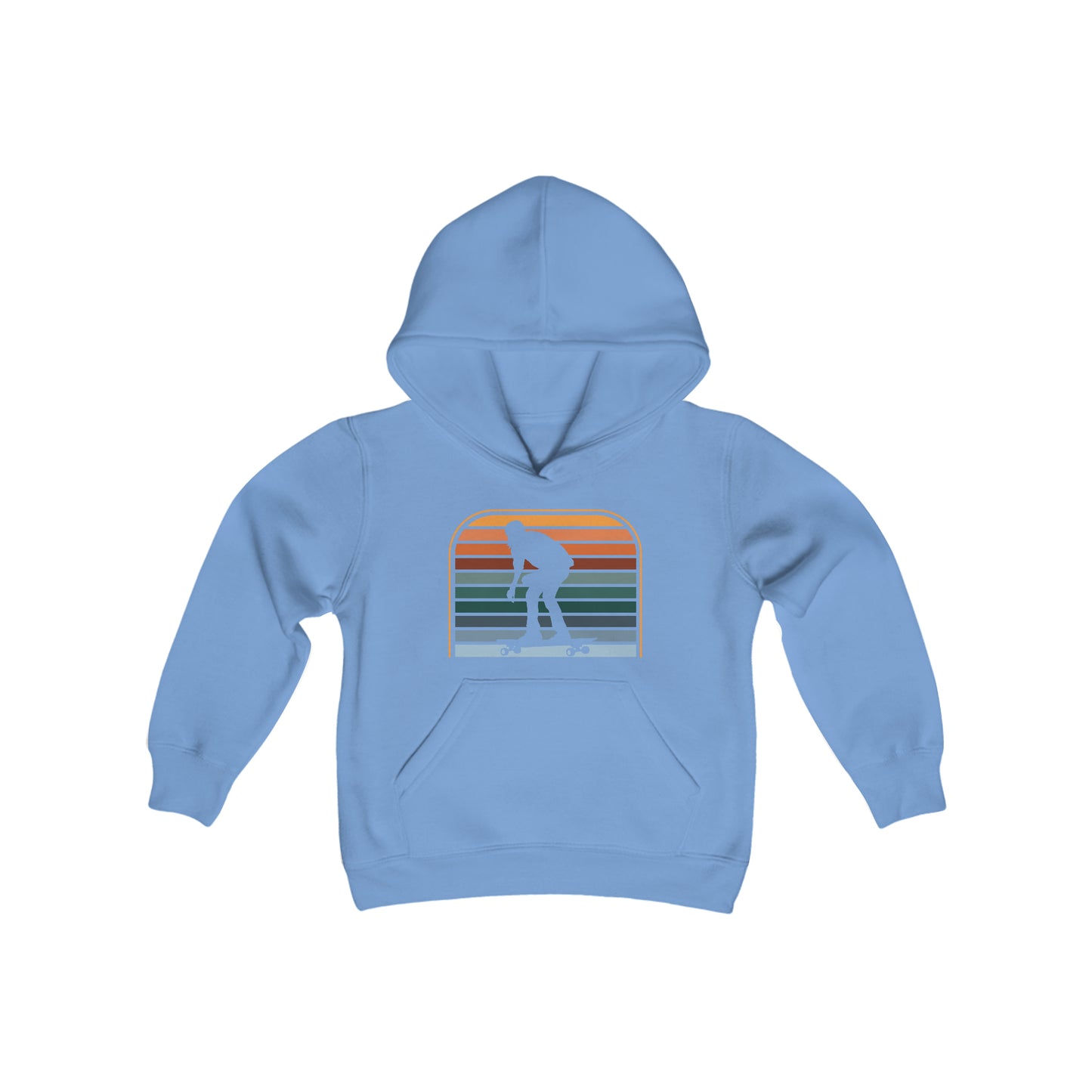 Skateboarding - Retro Stripes - Youth Heavy Blend Hooded Sweatshirt