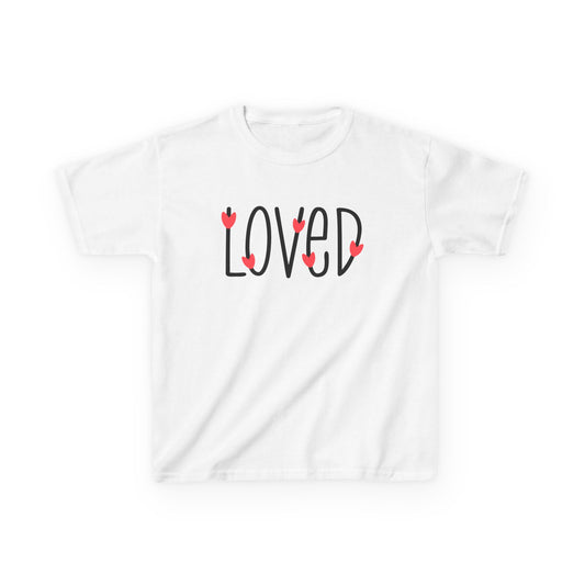 LOVED - Hearts - Kids Heavy Cotton Tee