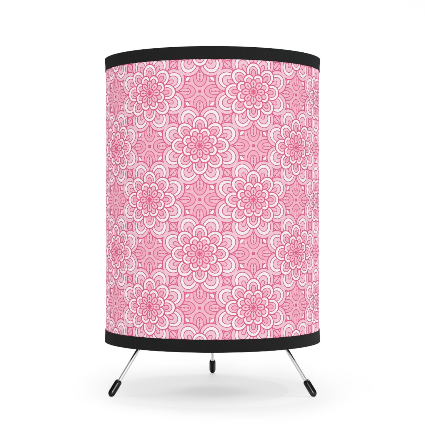 Pink Mandalas - Tripod Lamp with High-Res Printed Shade, US\CA plug