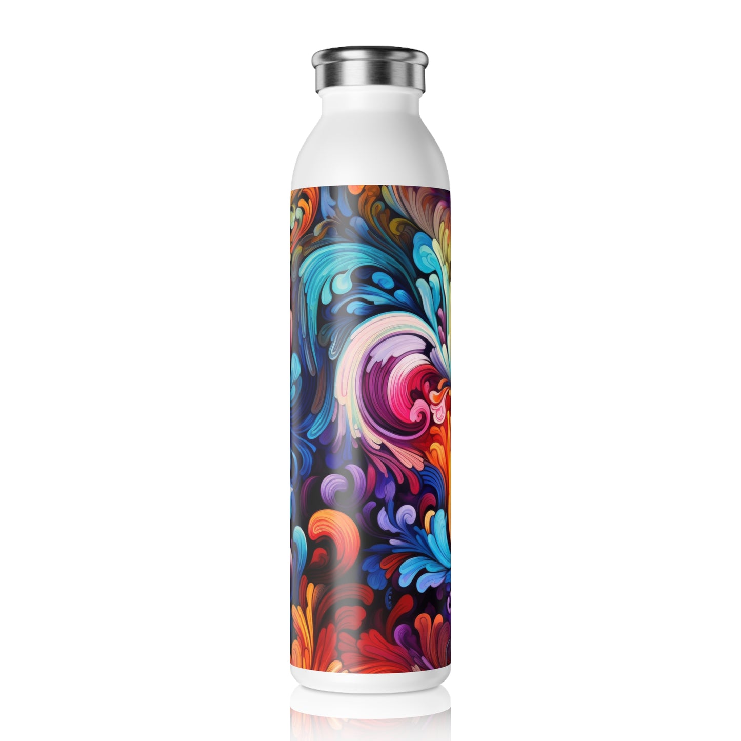 Rainbow Paisley 1.9 - Slim Water Bottle - Stainless Steel - 20oz