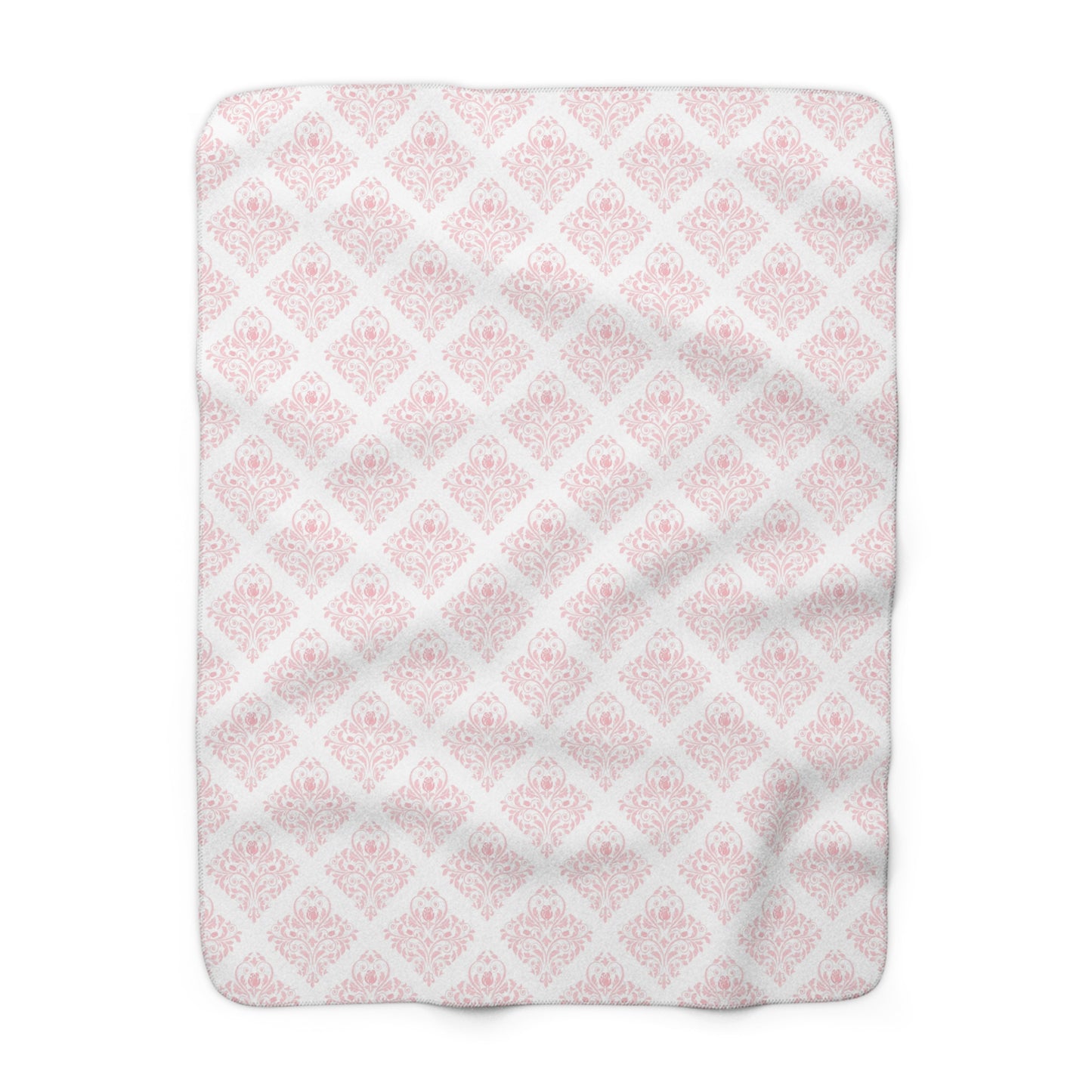 Beautiful, Cozy, Soft - Amazing - Pink Paris Damask 10 - Sherpa Fleece Blanket