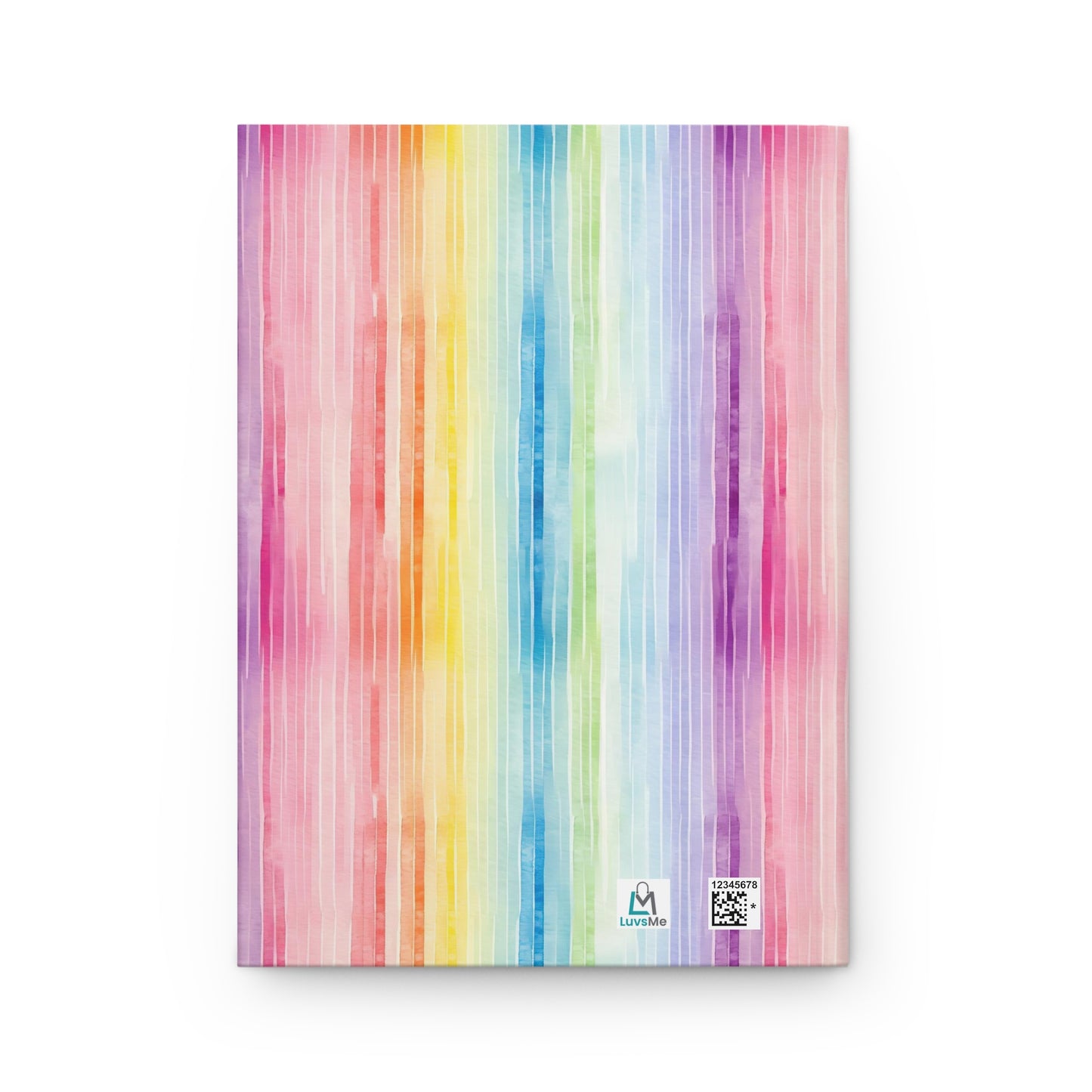 Be Pretty..Brave, Kind, Strong, Smart - Self Love - Inspirational Quote  - Rainbow Watercolor Vertical - Hardcover Journal Matte