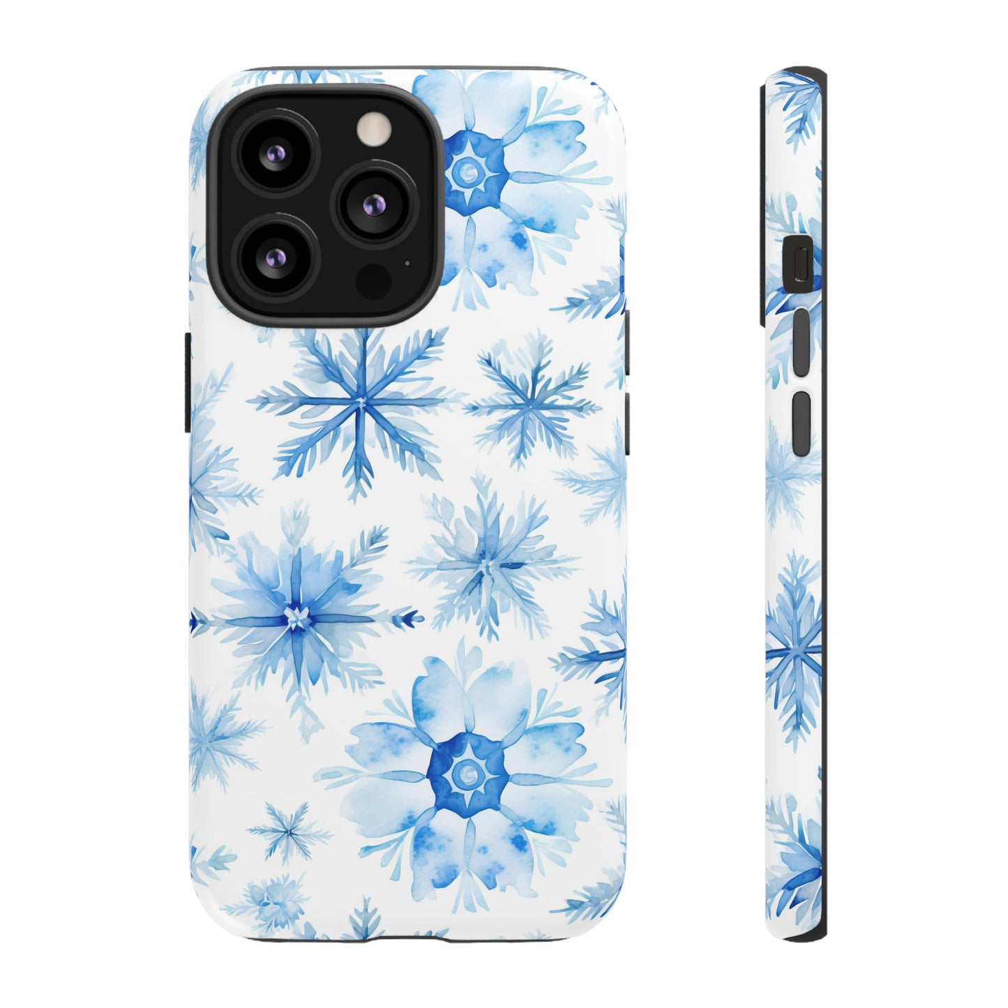 iPhone 13, 1Phone 13 Mini, iPhone 13 Pro, iPhone 13 Pro Max - Watercolor Snowflakes - Tough Phone Cases