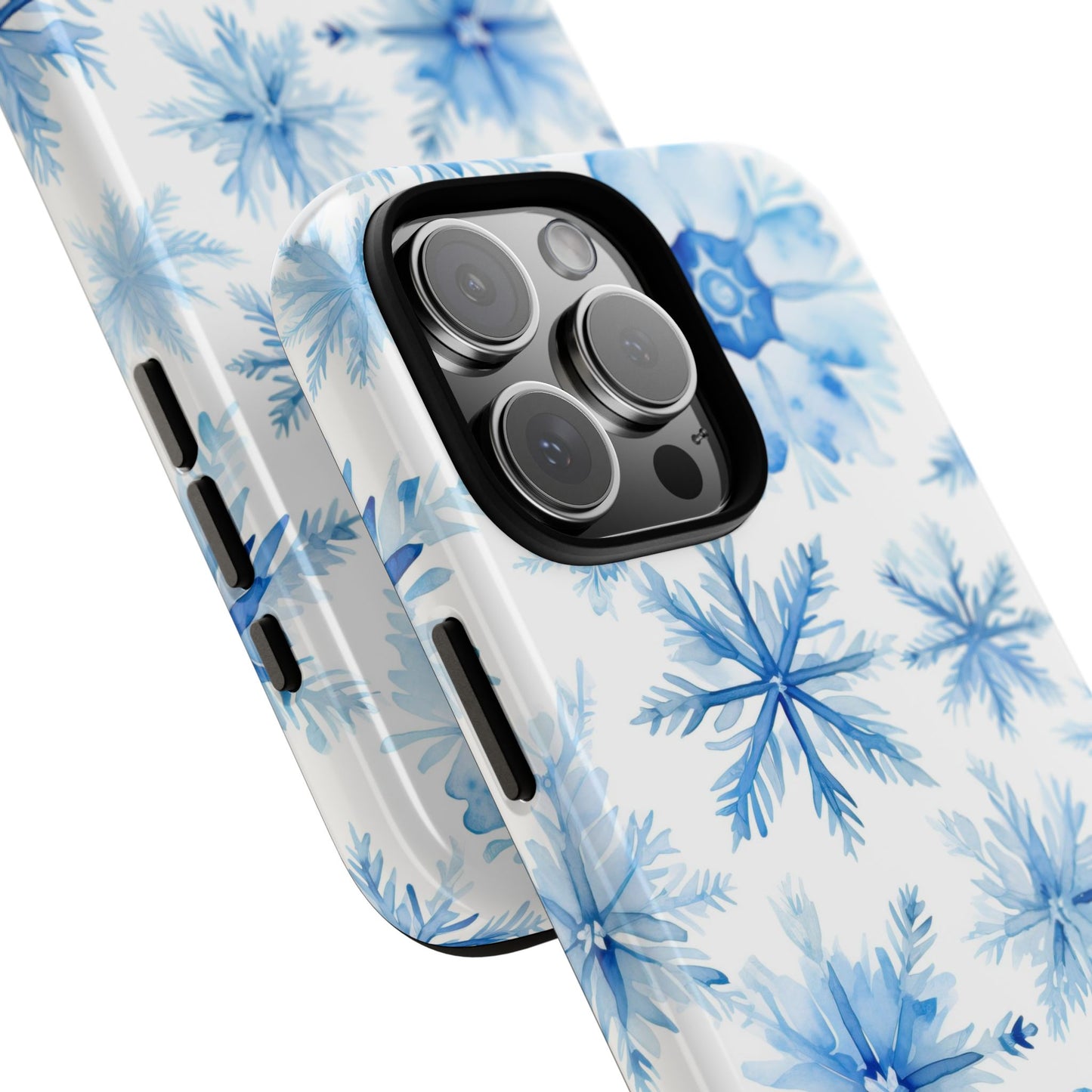 iPhone 16 and iPhone 15 Series - Watercolor Snowflakes - Tough Phone Cases