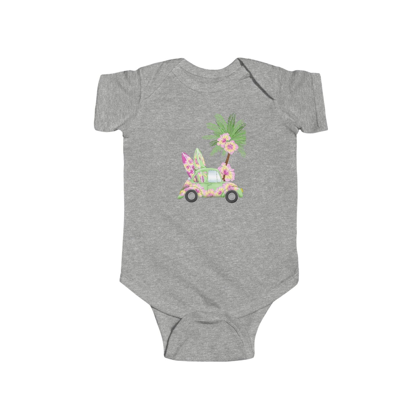 Surf's Up Green - Infant Fine Jersey Bodysuit