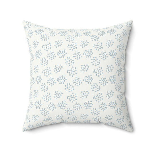 Light Blue Boho Pattern 11 - Faux Suede Square Pillow