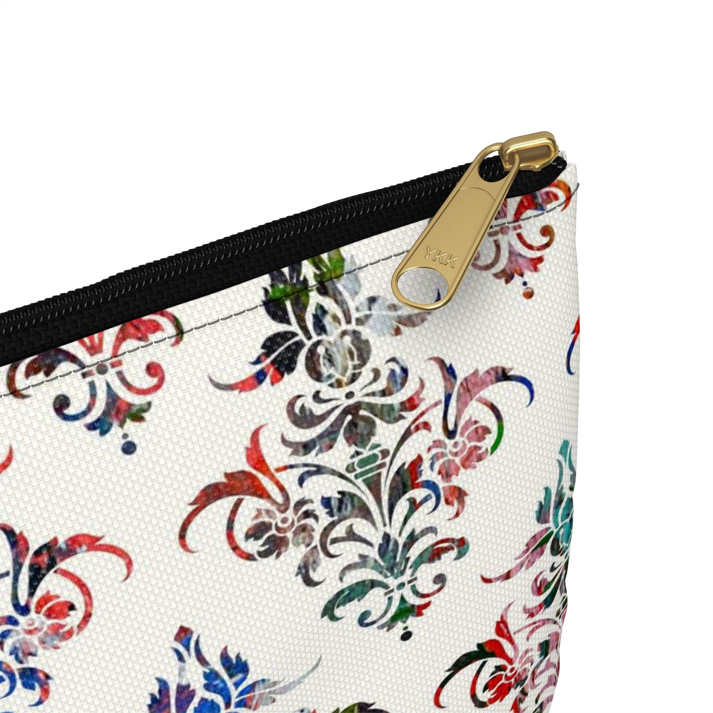 Rainbow Damask - Accessory Pouch / Makeup Case / Travel Pouch / Pencil Case / Art Case