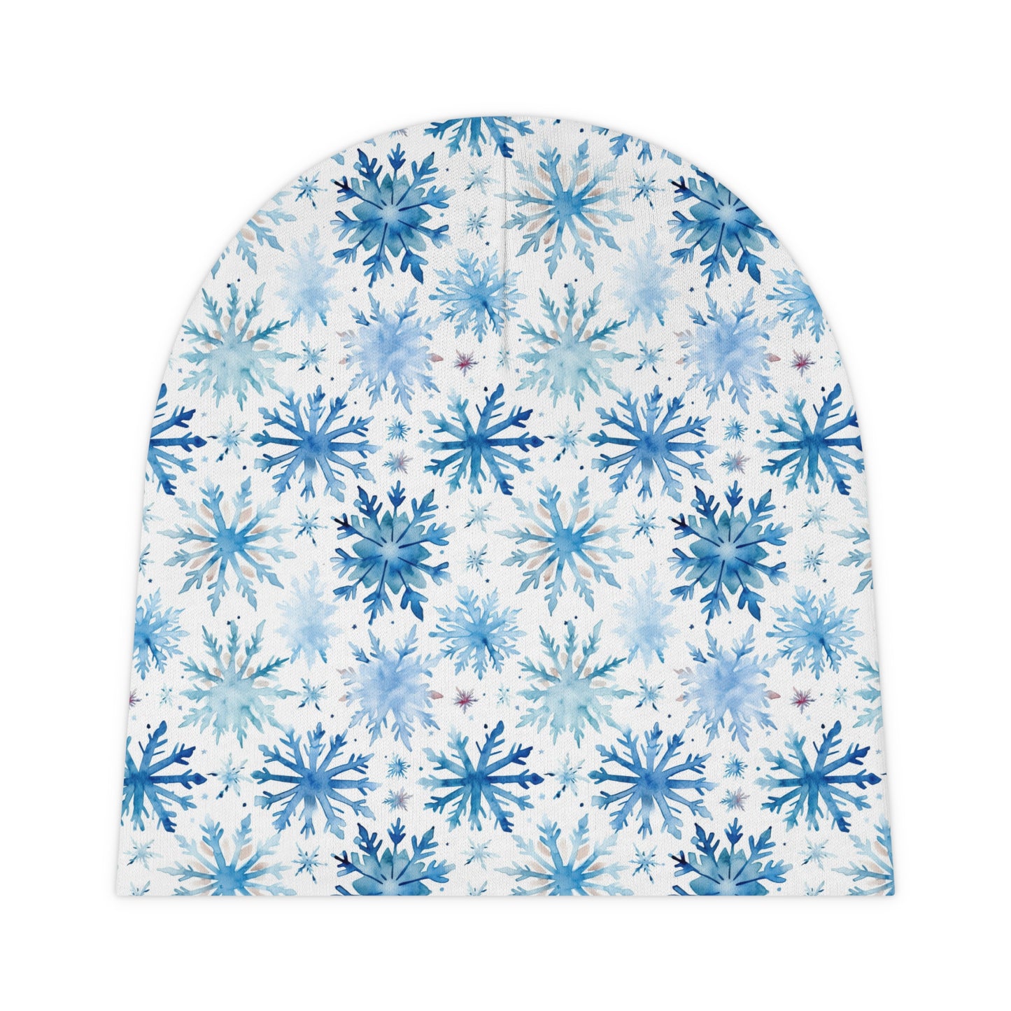 Watercolor Snowflakes - Super Cute - Baby Beanie
