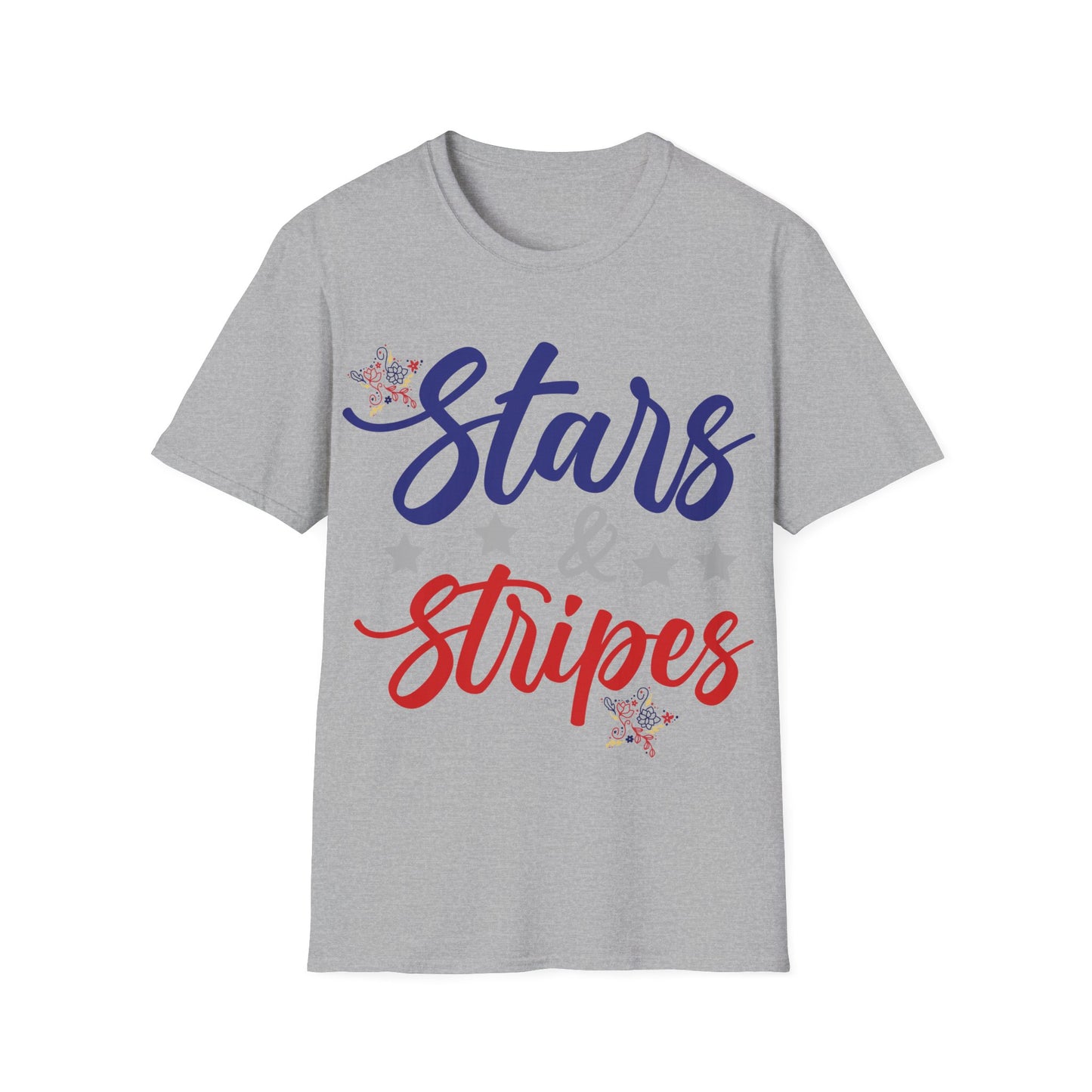 Stars and Stripes - American Flag - Star - 4th of July - Independence Day - Unisex Softstyle T-Shirt