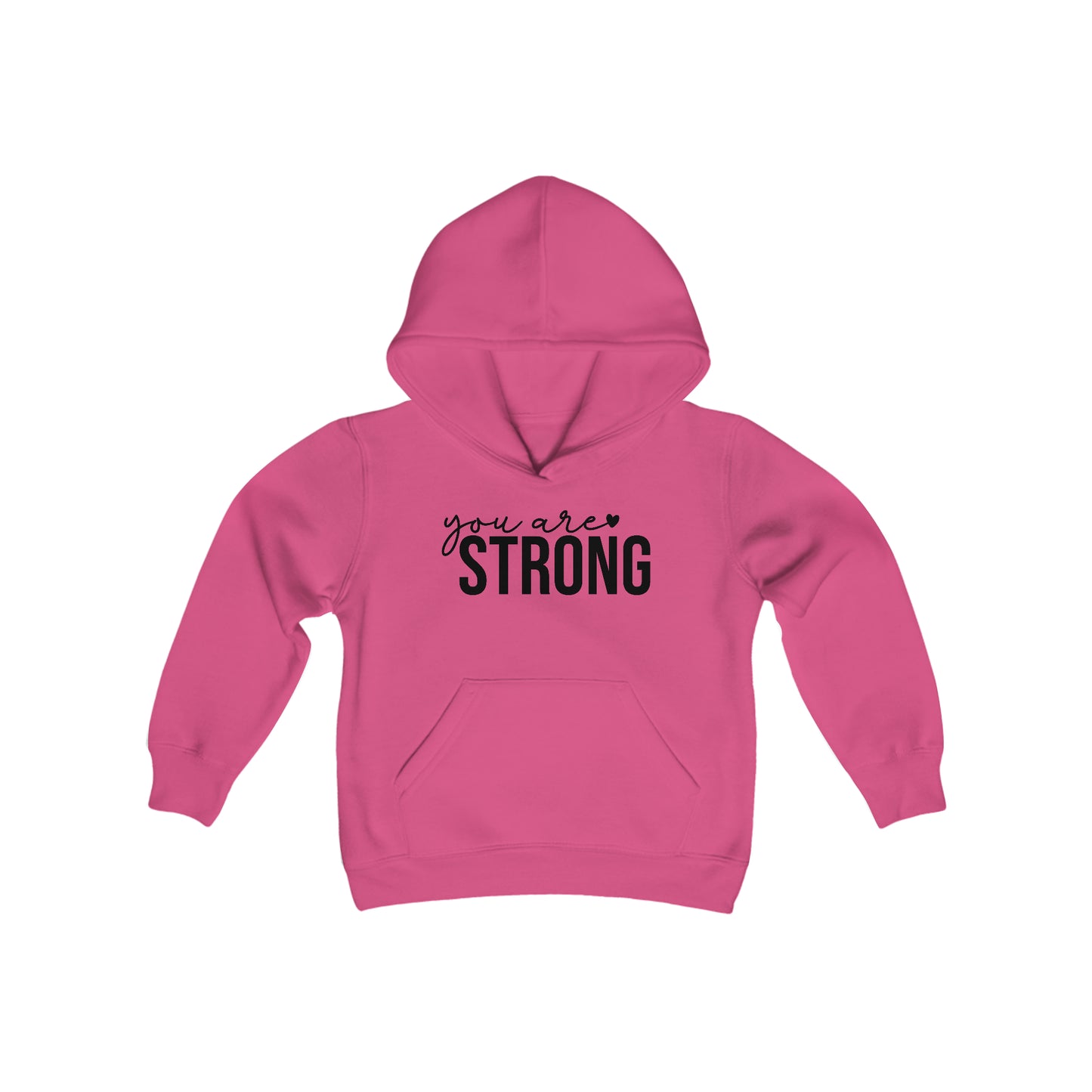 You are STRONG - Self Acceptance - Inspire - Youth Heavy Blend Hooded Sweatshirt