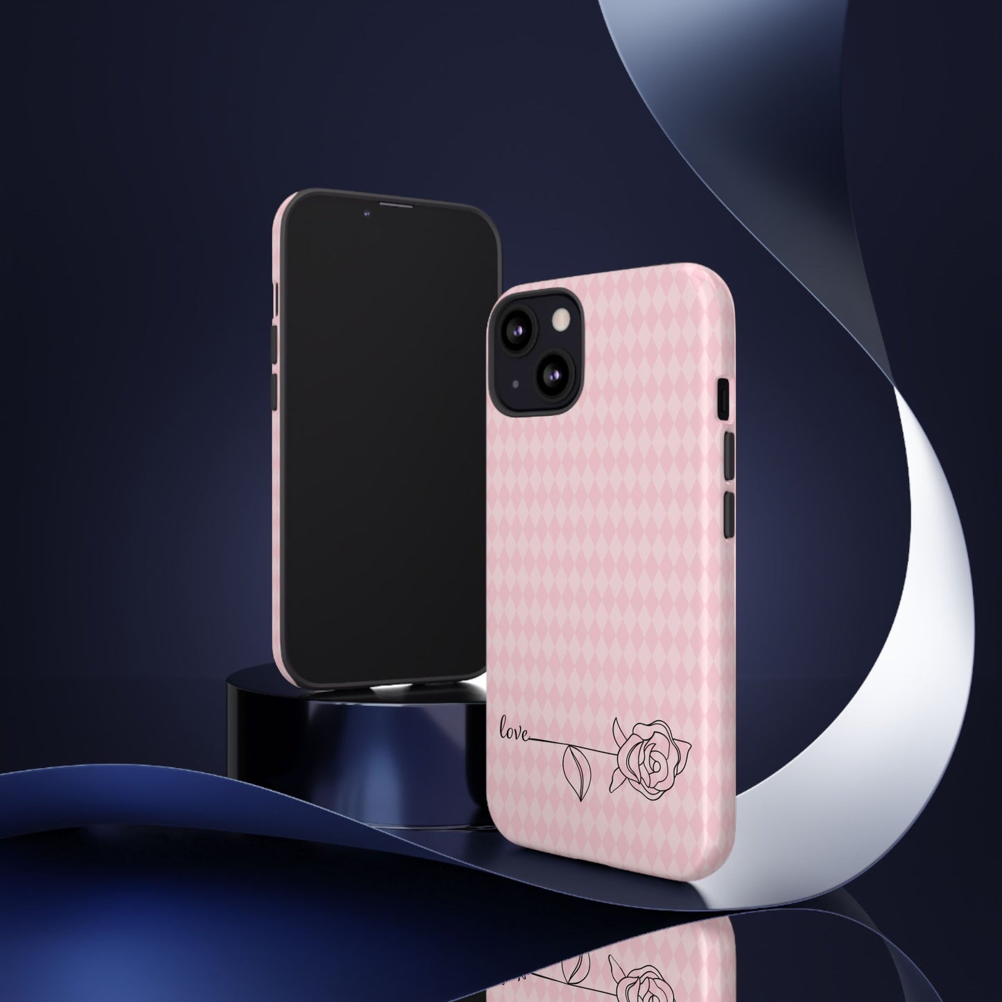 iPhone 13, 1Phone 13 Mini, iPhone 13 Pro, iPhone 13 Pro Max - Pink Diamonds - Love - Flower - Tough Phone Cases