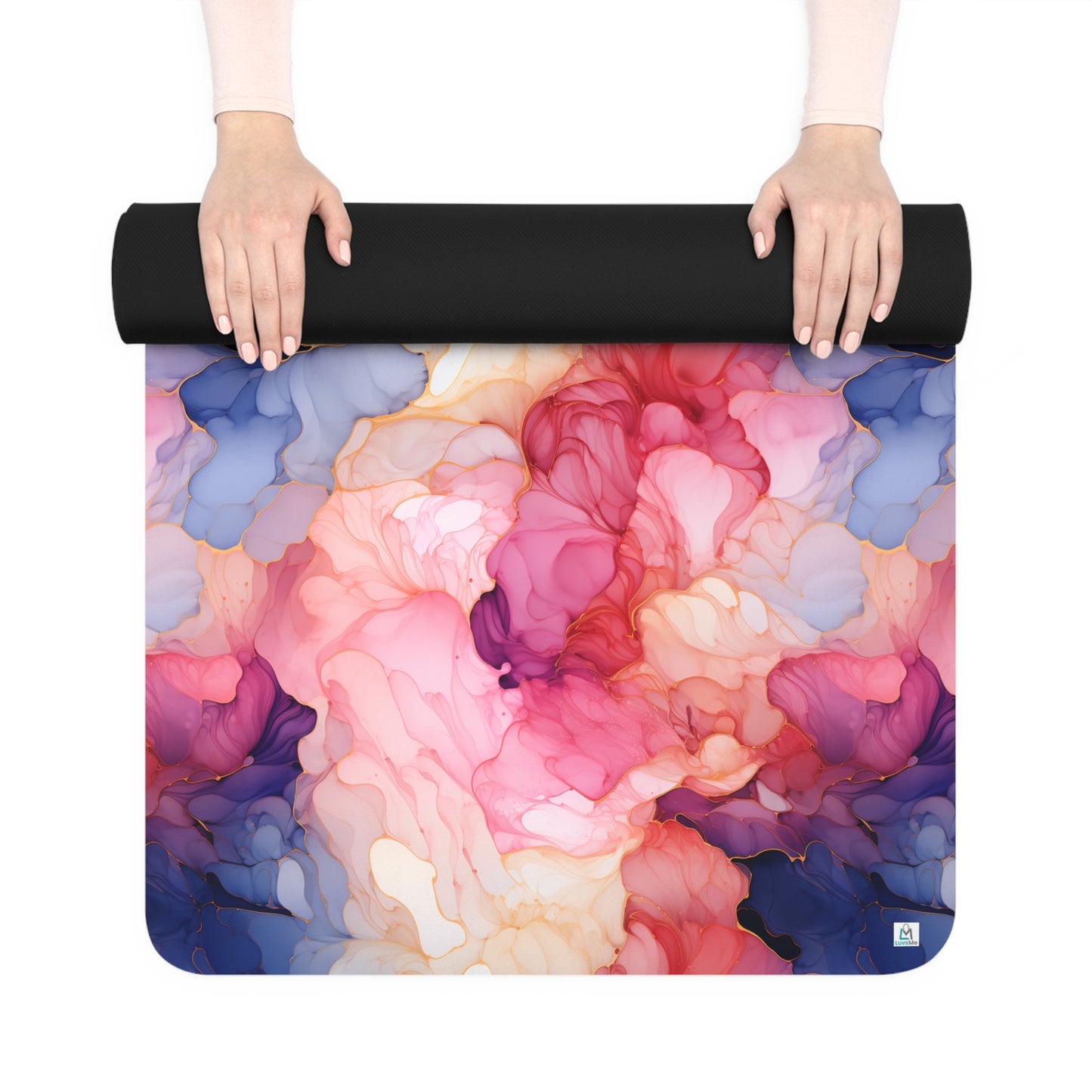 Beautiful Multi Watercolor 6 - Rubber Yoga Mat