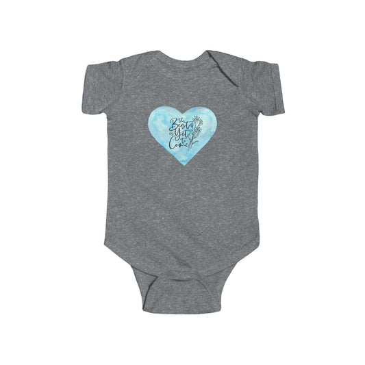 Blue Watercolor Heart - The Best is Yet to Come - Infant Fine Jersey Bodysuit