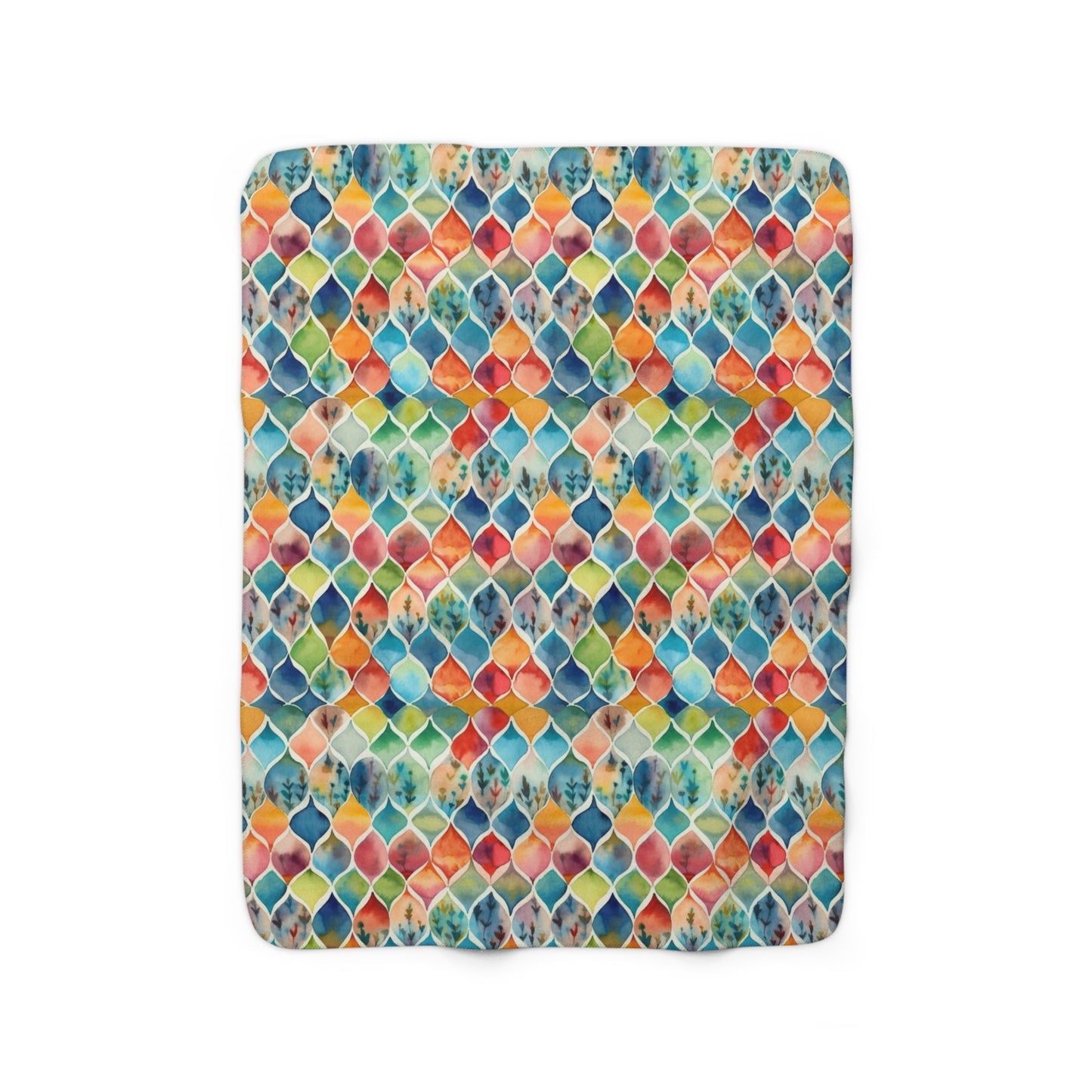 Beautiful, Cozy, Soft - Amazing Watercolor Multi 4 - Sherpa Fleece Blanket