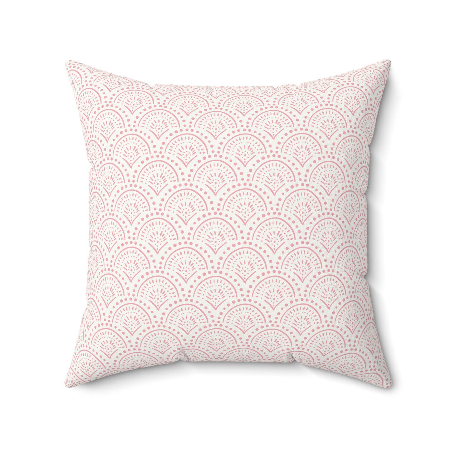 Pink Boho Pattern 12 - Faux Suede Square Pillow