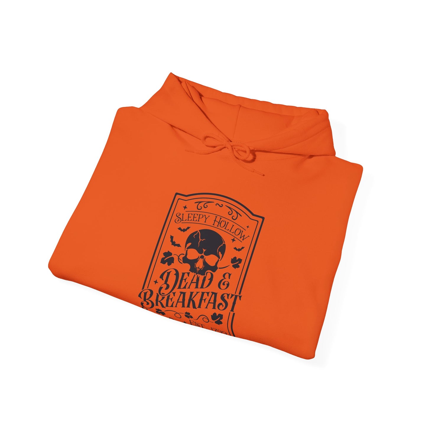 Halloween - Sleepy Hollow Dead & Breakfast Est 1799 - Skull - Trick or Treat - Vintage - Unisex Heavy Blend™ Hooded Sweatshirt