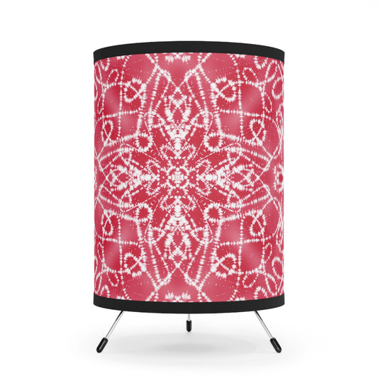 Batik - Red 2 - Tripod Lamp with High-Res Printed Shade, US\CA plug