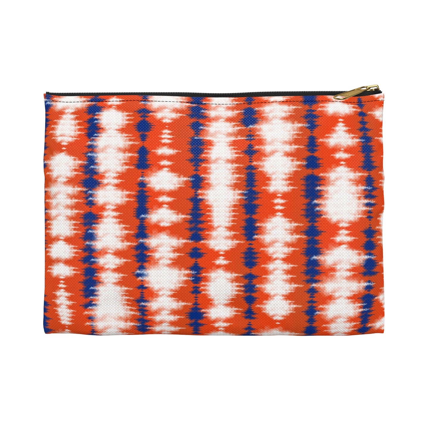 Orange and Blue Tie Dye - Accessory Pouch / Makeup Case / Travel Pouch / Pencil case / Art Case