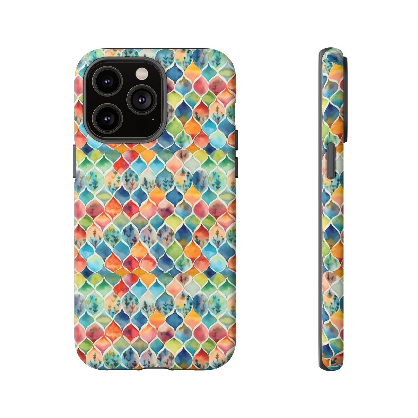 iPhone 14, 1Phone 14 Pro, iPhone 14 Plus, iPhone 14 Pro Max - Watercolor Diamonds - Tough Phone Cases