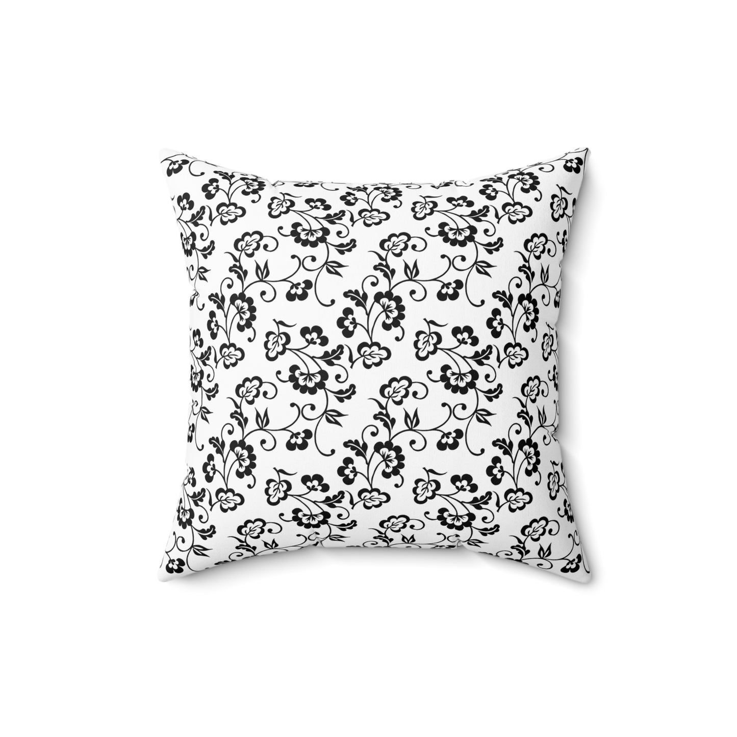 Black and White Pattern 27 - Faux Suede Square Pillow