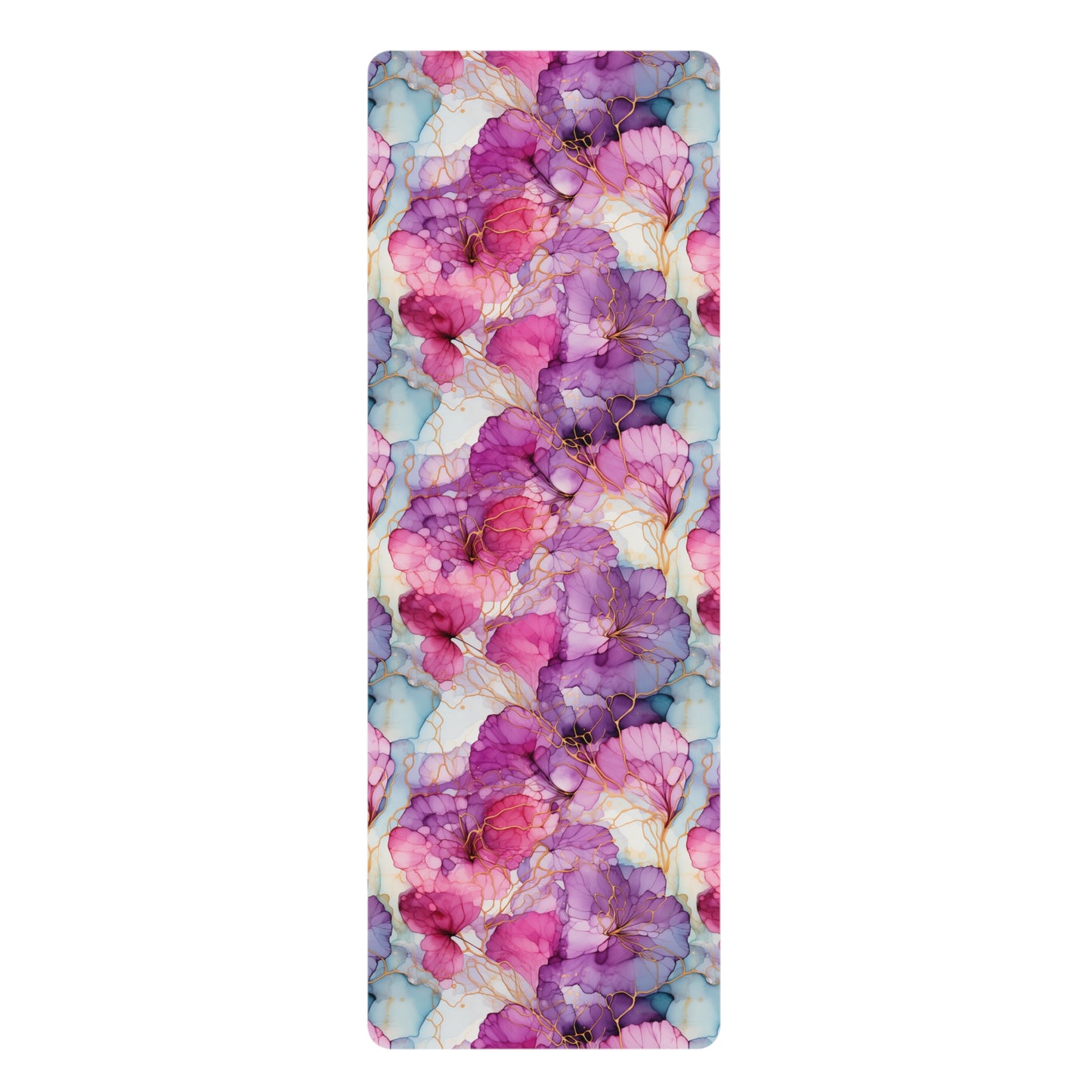 Beautiful Multi Watercolor 3 - Rubber Yoga Mat