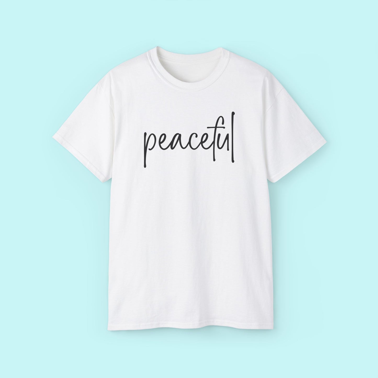 “Peaceful” Motivational Tee - Strength & Mental Health Awareness Short Sleeve Shirt