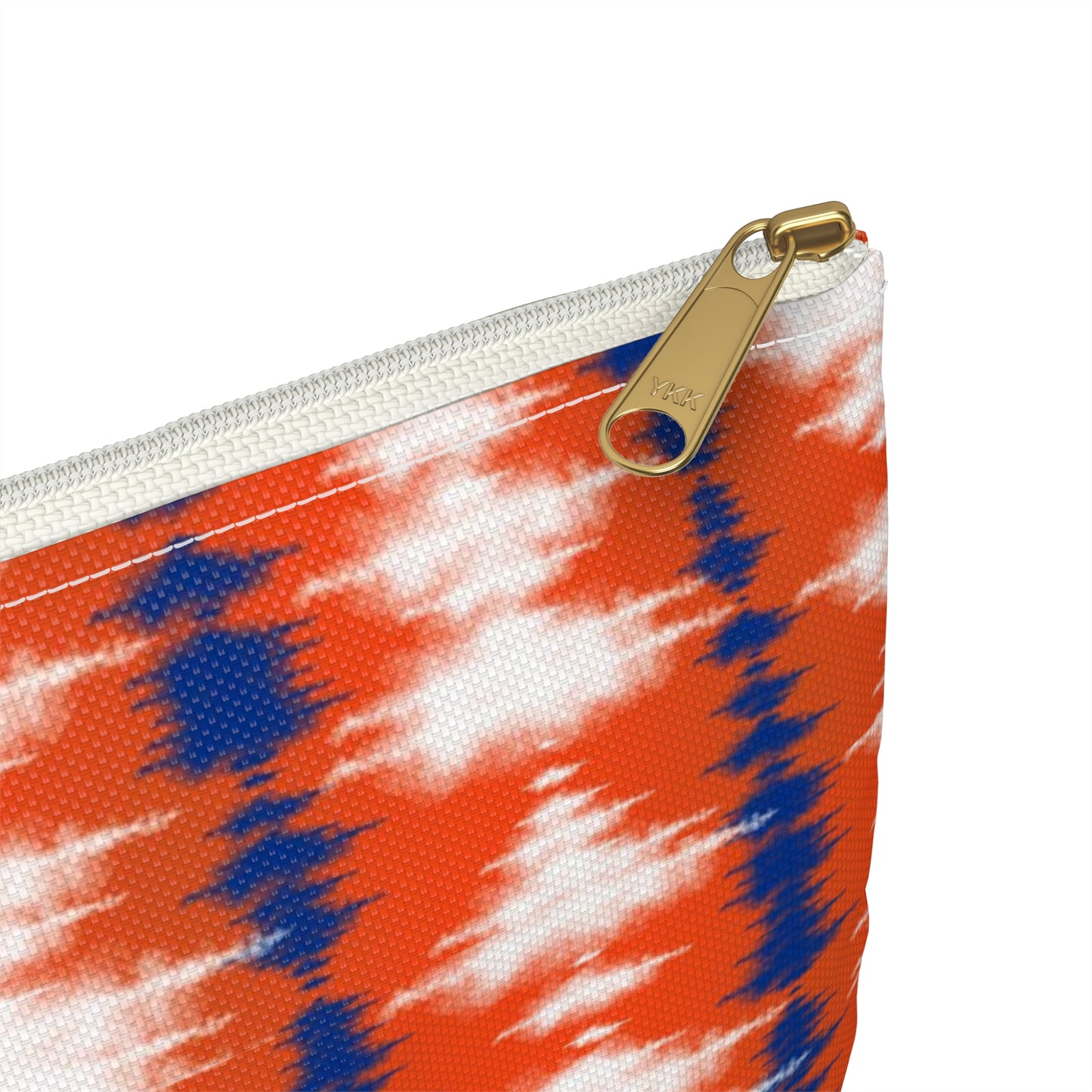 Orange and Blue Tie Dye - Accessory Pouch / Makeup Case / Travel Pouch / Pencil case / Art Case