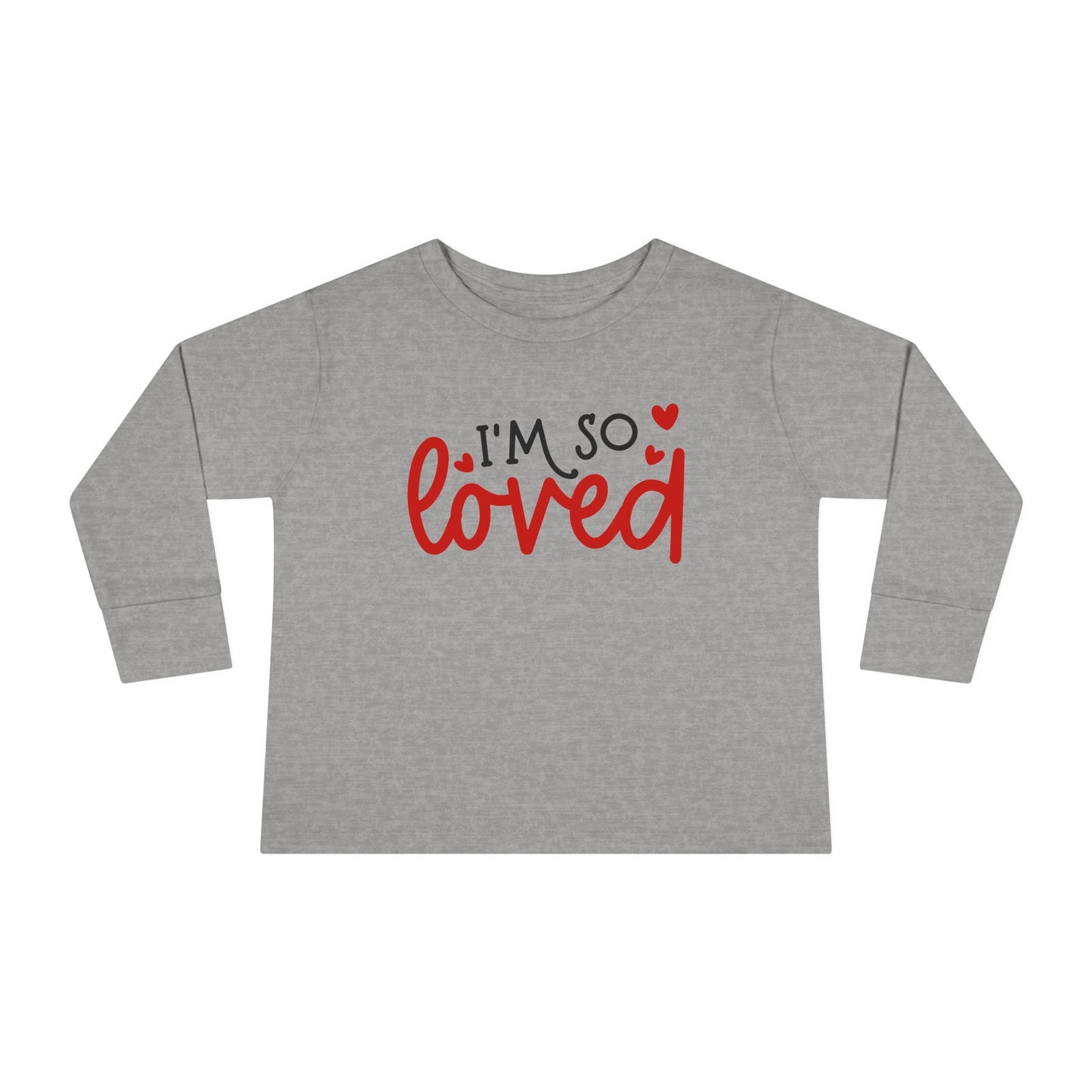 I'm So Loved - Red Heart - Toddler Long Sleeve Tee