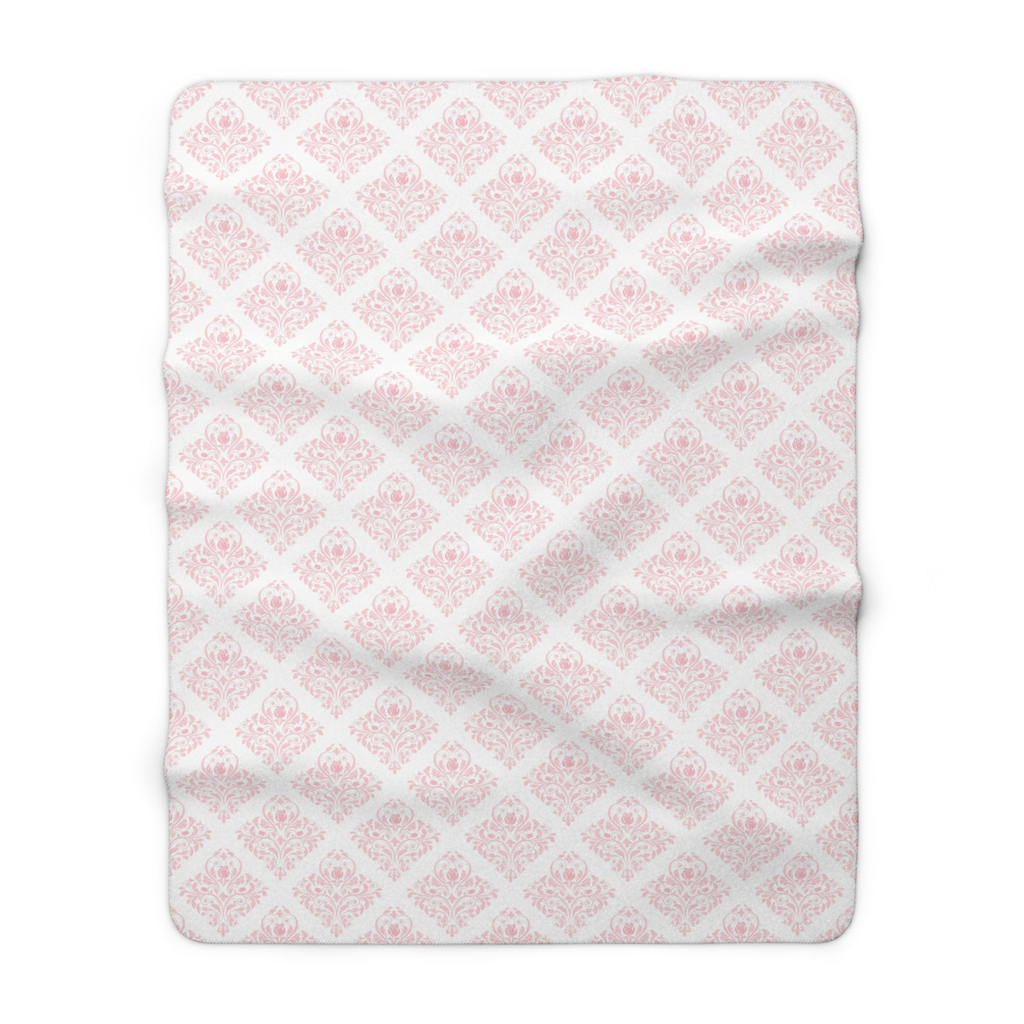 Beautiful, Cozy, Soft - Amazing - Pink Paris Damask 10 - Sherpa Fleece Blanket
