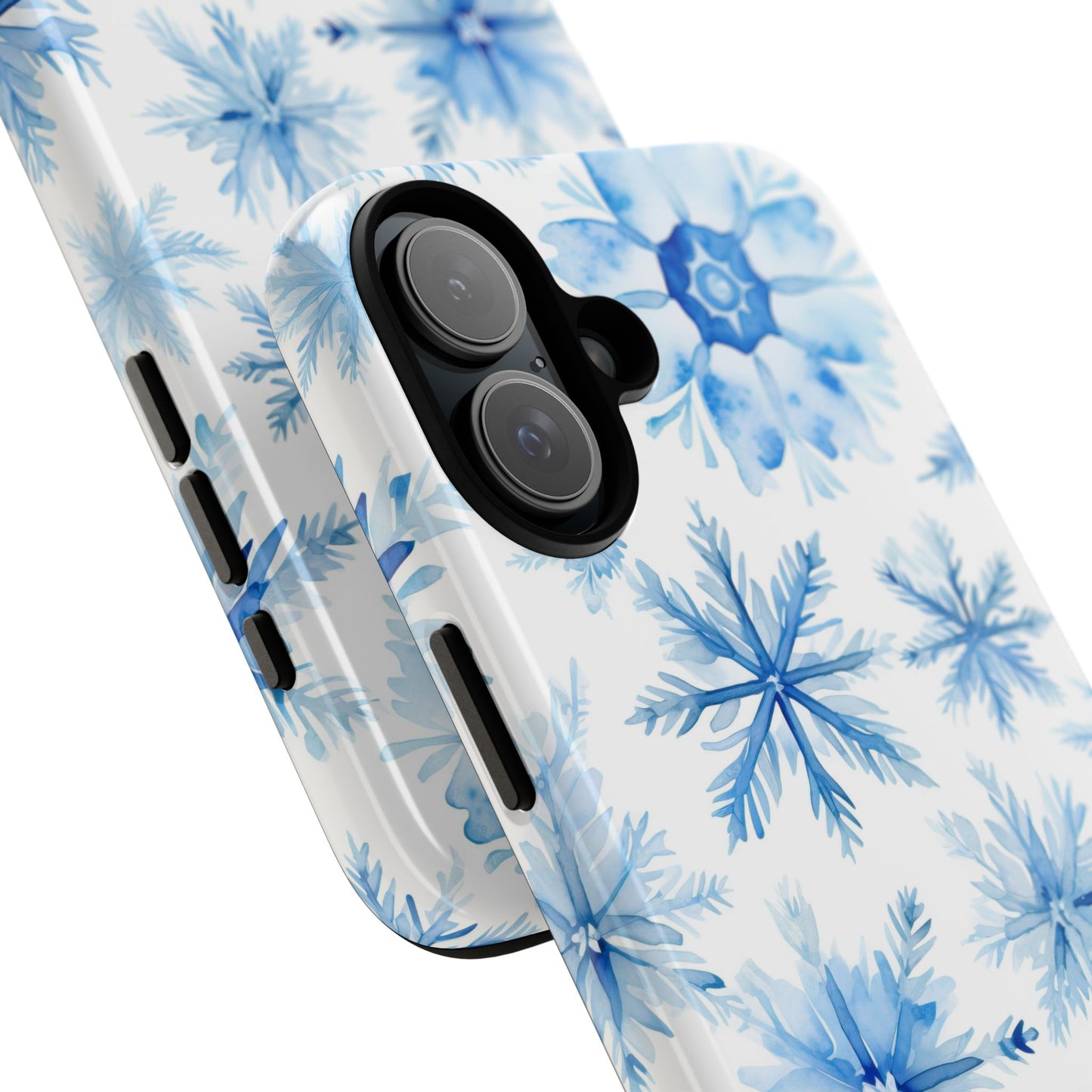 iPhone 16 and iPhone 15 Series - Watercolor Snowflakes - Tough Phone Cases