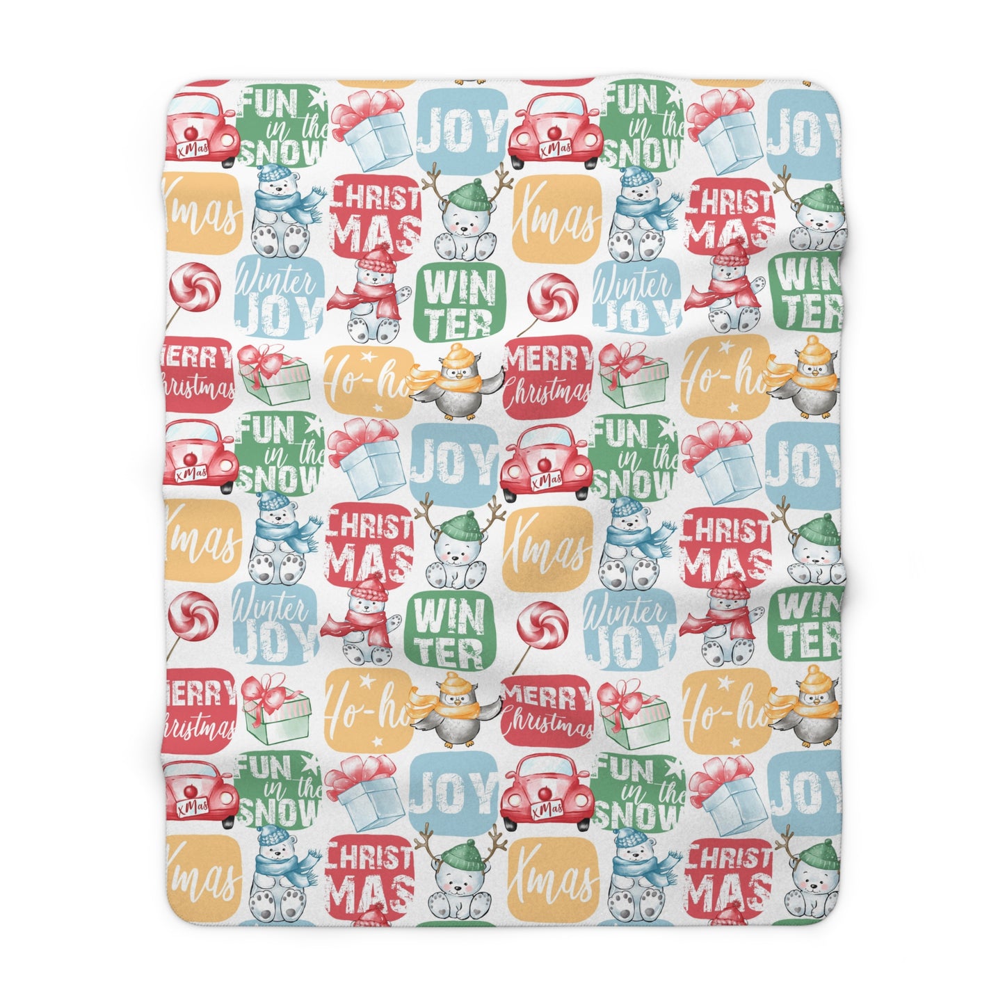 Ho Ho Ho - Funny Christmas - Sherpa Fleece Blanket
