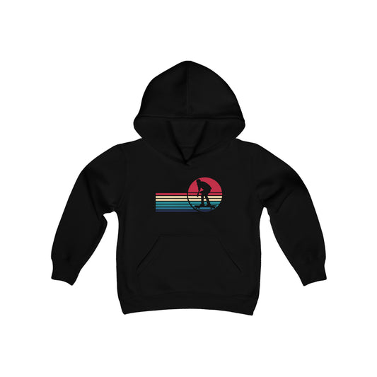 Skateboarding - Silhouette - Retro - Old School - Youth Heavy Blend Hooded Sweatshirt