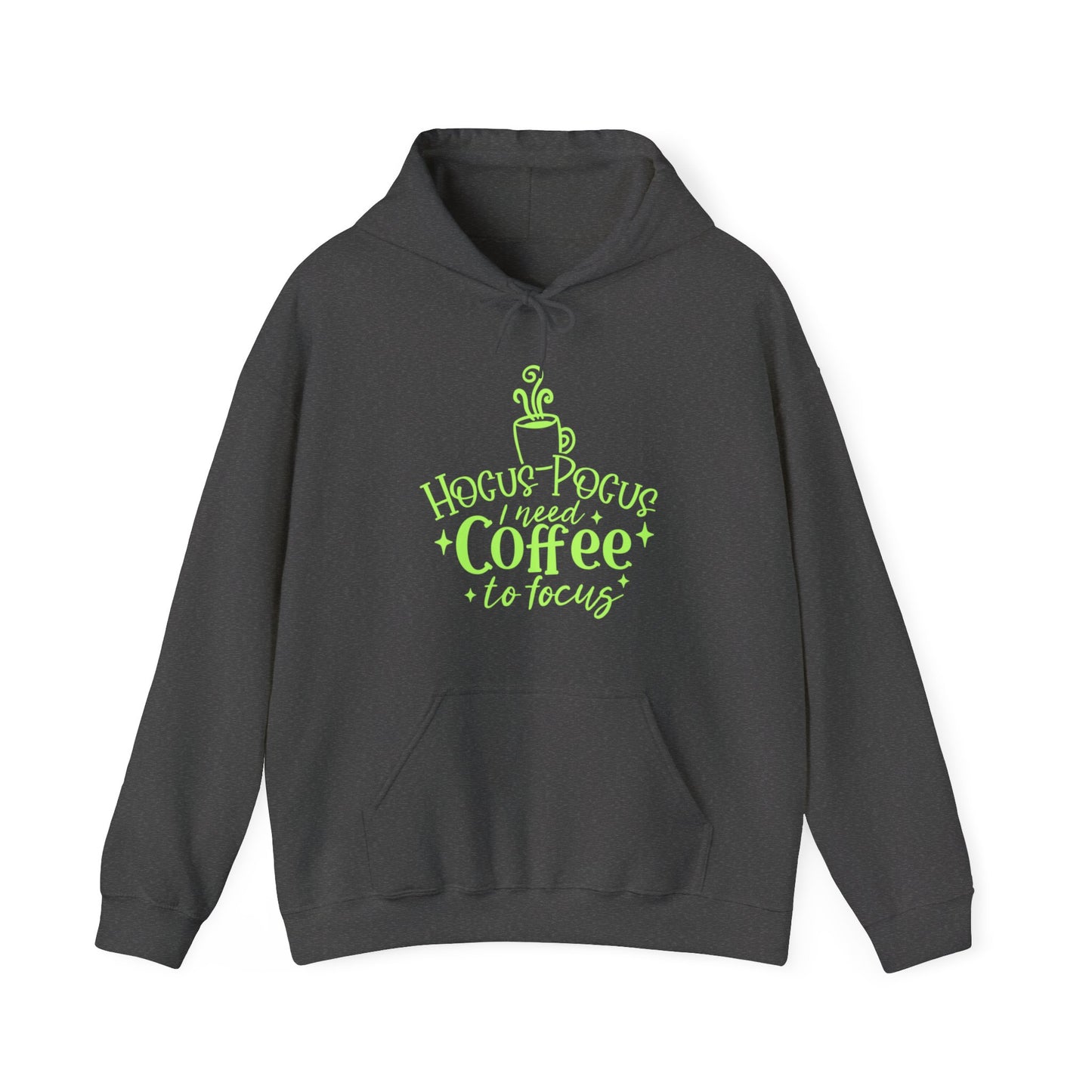 Halloween - Hocus Pocus I Need Coffee to Focus - Unisex Heavy Blend Hooded Sweatshirt